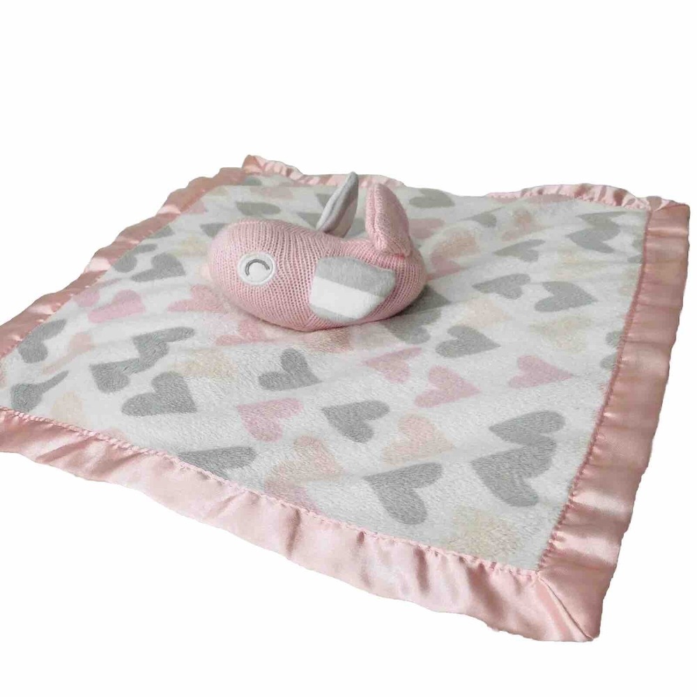 Cloud Island Baby Lovey Pink Bird Hearts Security Blanket Plush Knit Target 2018